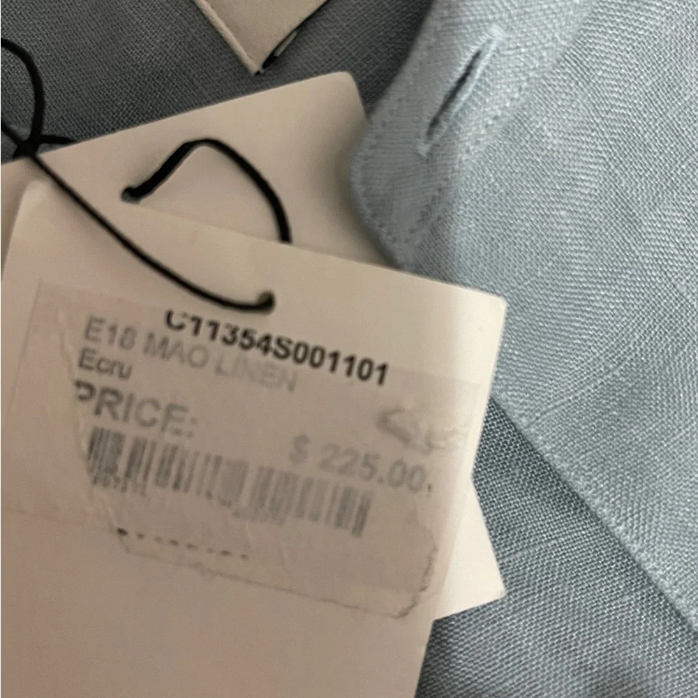 Sandro Sky Blue Linen Blouse - Picture 9 of 10